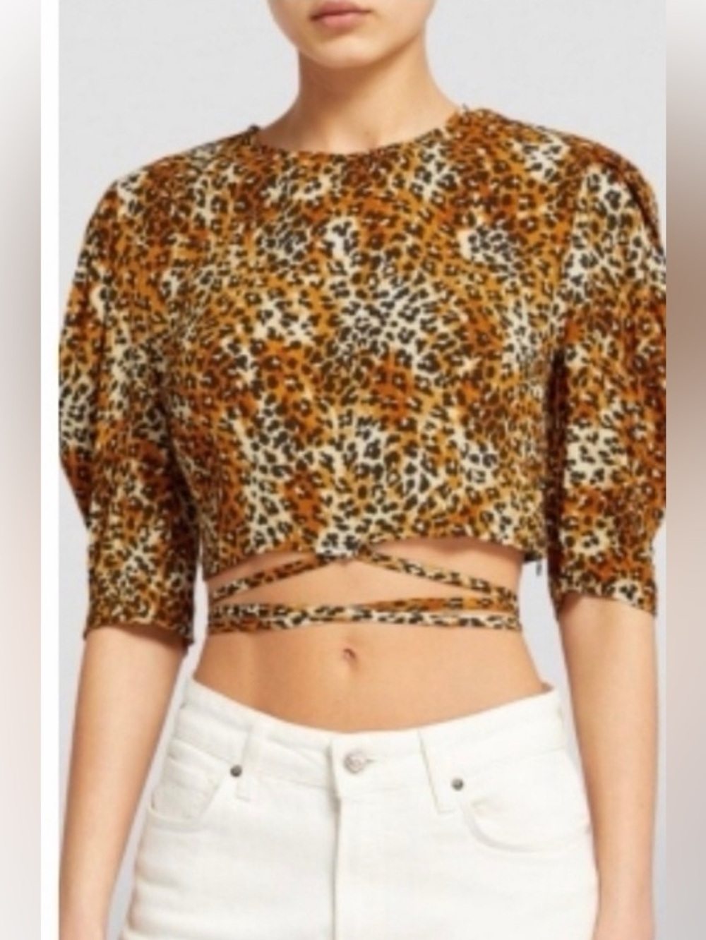 maje Leopard Print Blouse Small (1) Mob Wife Indie Sleaze Boho Chic